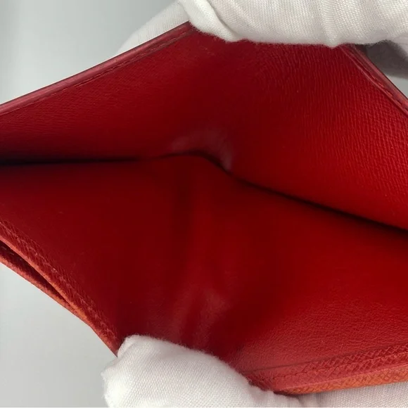 Louis Vuitton Red Leather Epi Textured Wallet - Picture 9 of 15